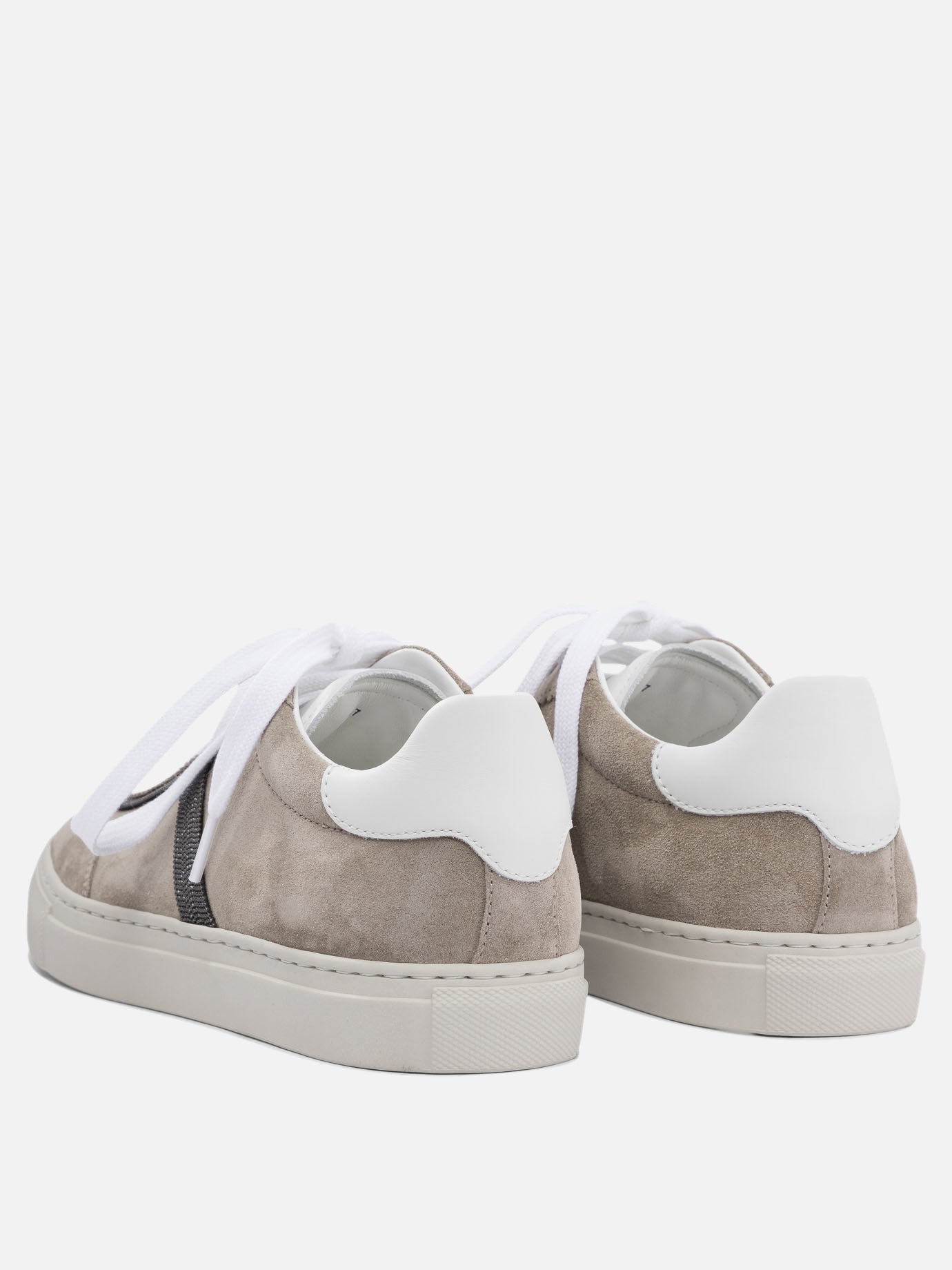 Low top sneakers 100% calf leather - 100% rubber  Grey - Brunello Cucinelli Women | PDP | VIETTI Online Store | Zoom-Modal_4
