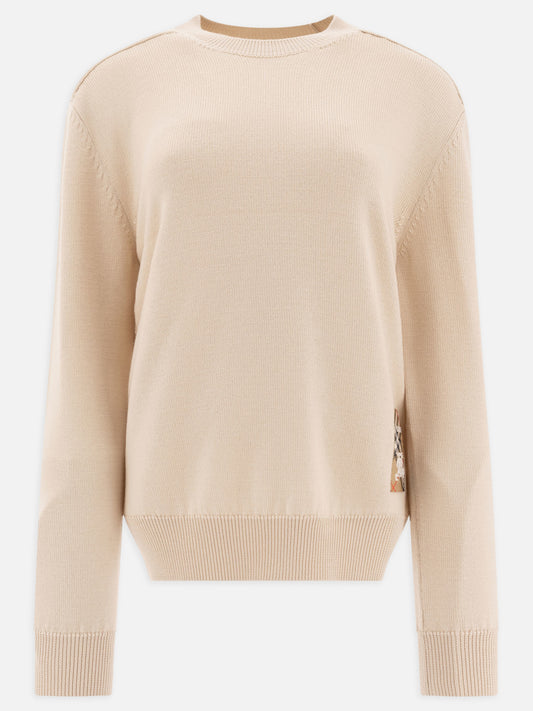 Burberry Maglione girocollo in lana 12604738_M Beige 1