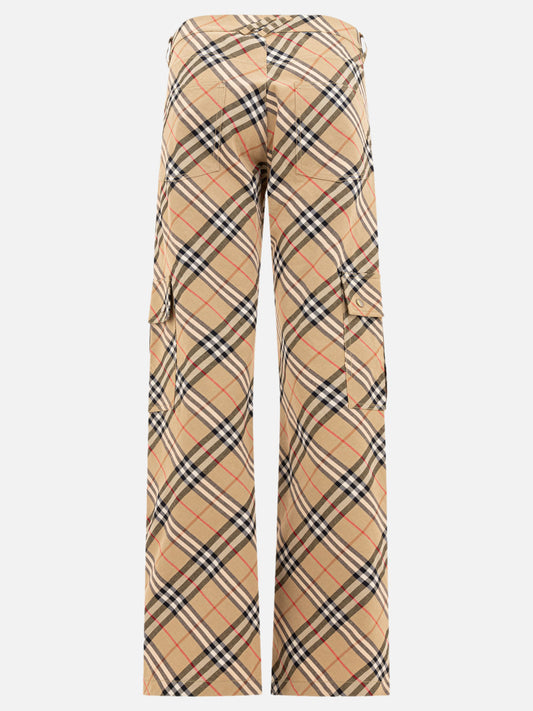 Burberry "Check" cargo trousers 18624641_06 Beige 2