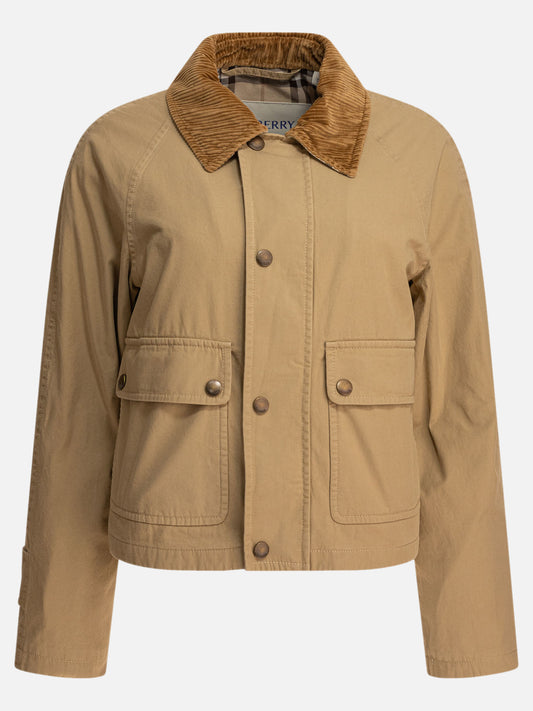 Burberry Cotton cropped jacket 13834516_08 Beige 1