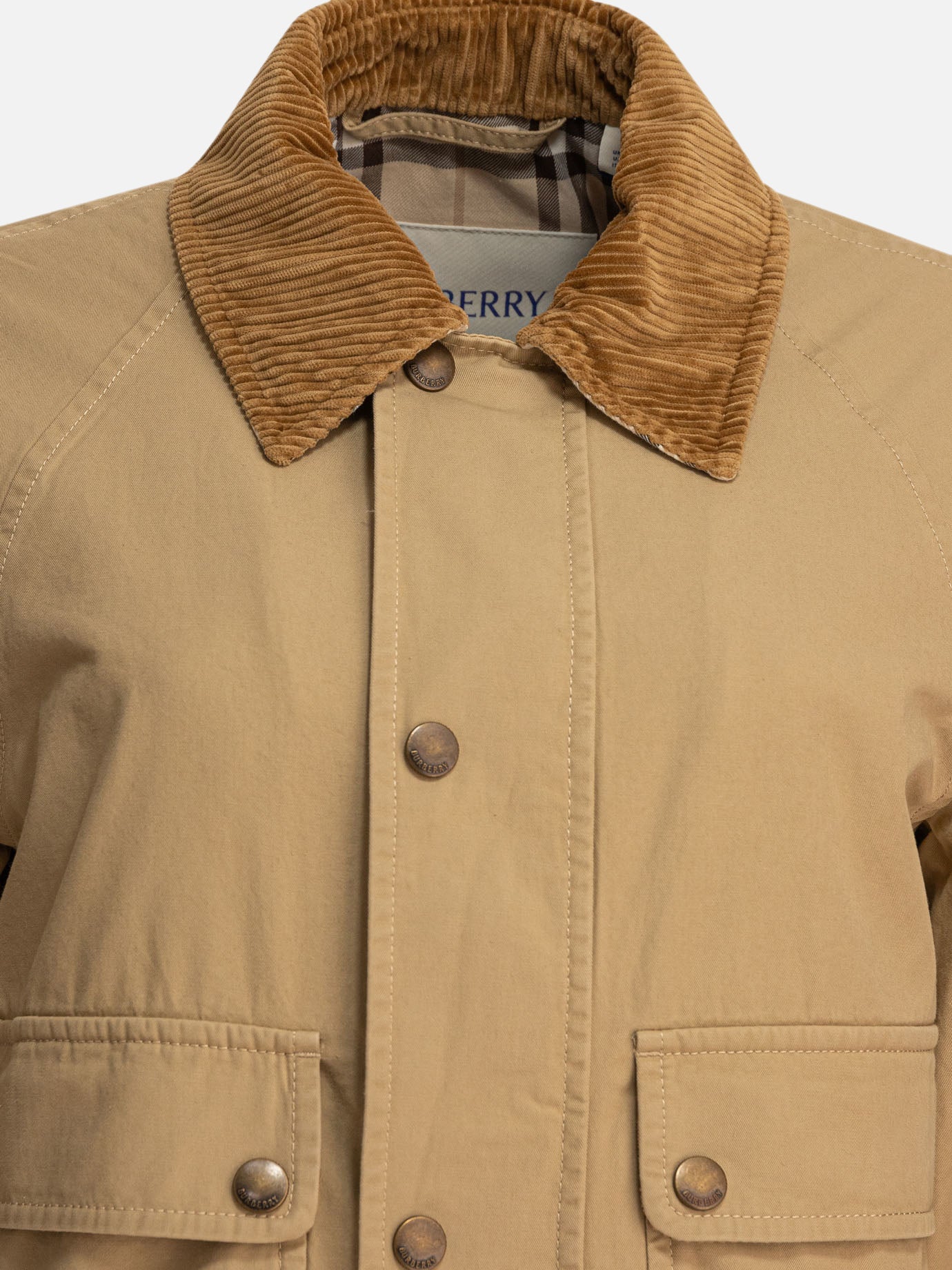 Burberry Cotton cropped jacket Beige