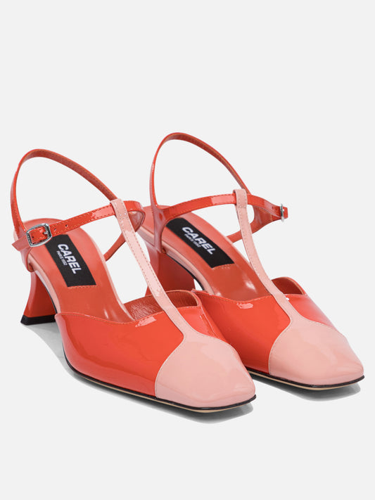 Heeled sandals 100% calf leather - 100% calf  Red - Carel Women | PLP | VIETTI Online Store | 2
