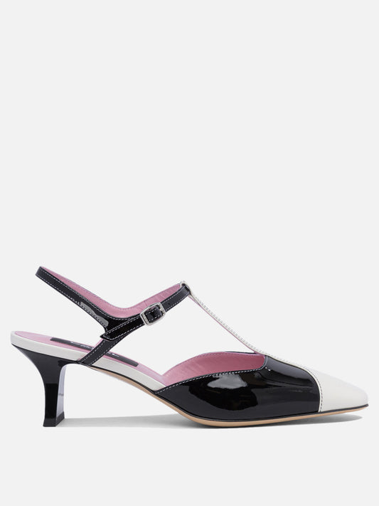 Heeled sandals 100% calf leather - 100% calf  Black - Carel Women | PLP | VIETTI Online Store 

