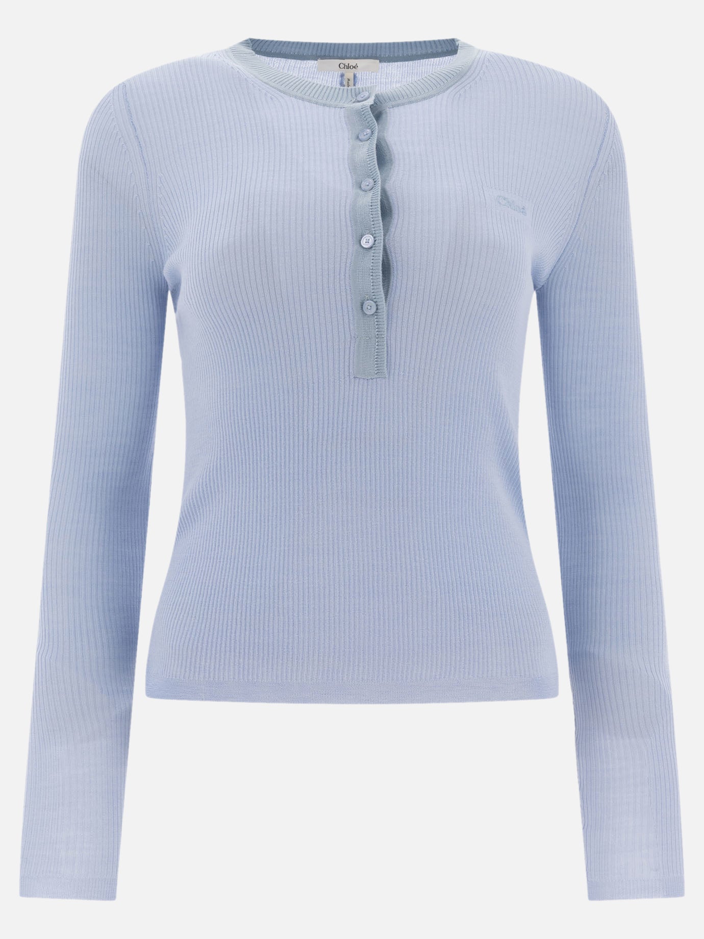 Henley t-shirts Logo  Blue - Chloé Women | PDP | VIETTI Online Store | Zoom-Modal
