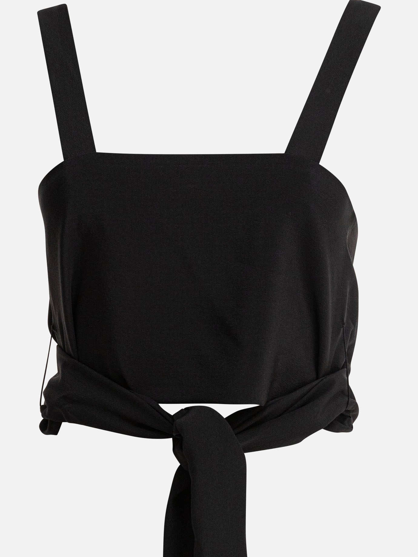 Chloé Cropped tank top with ribbons 16005121_M Black thumbnail_3