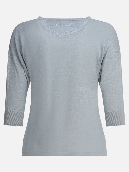 Chloé "Henley" shirt 11769463_M Blue 2