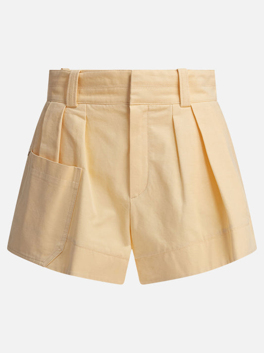 Chloé Mini shorts a vita alta 16586329_36 Beige 1
