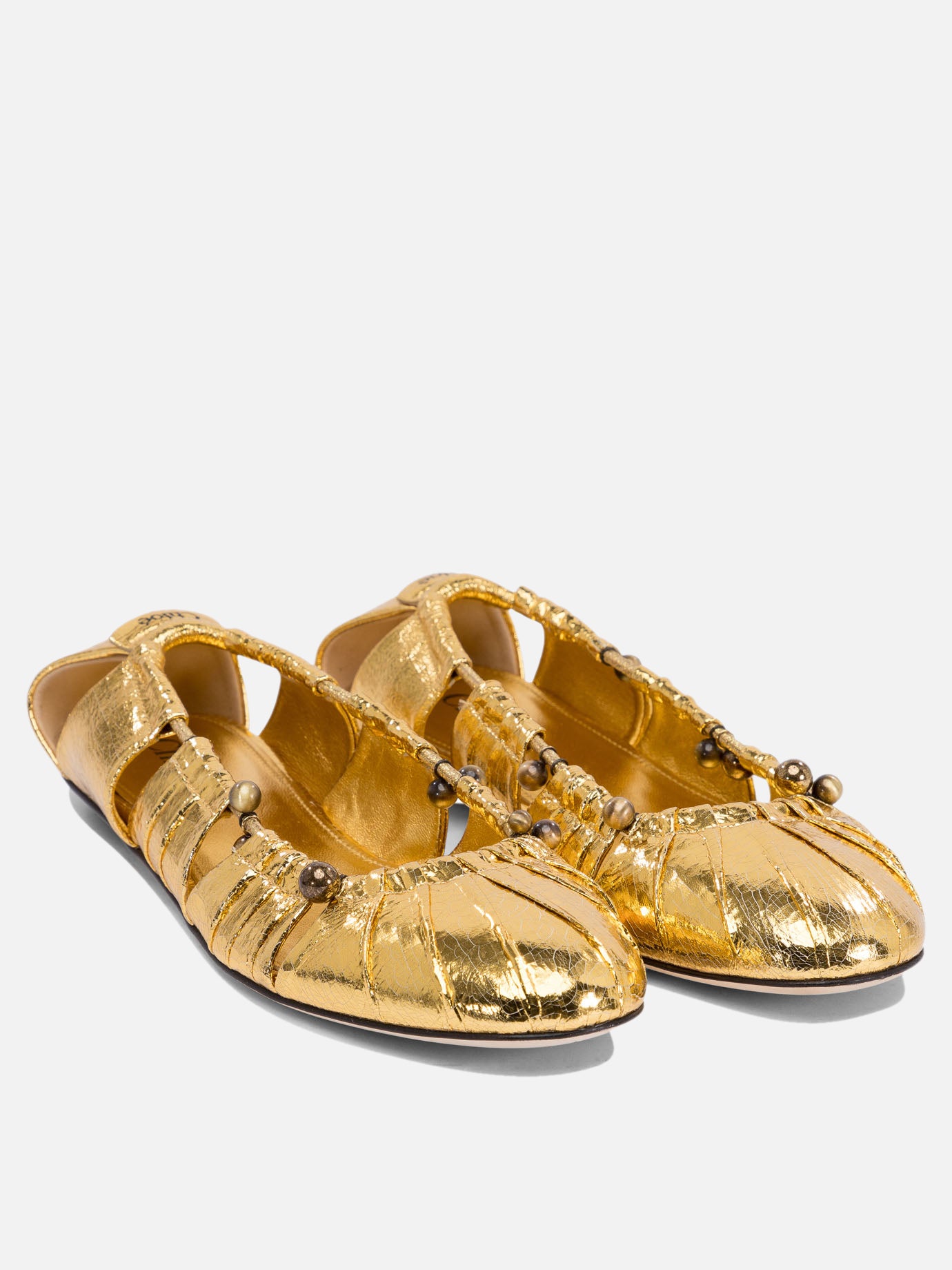 Chloé Ballet flats cut-out details 16926149_36 Gold thumbnail_2