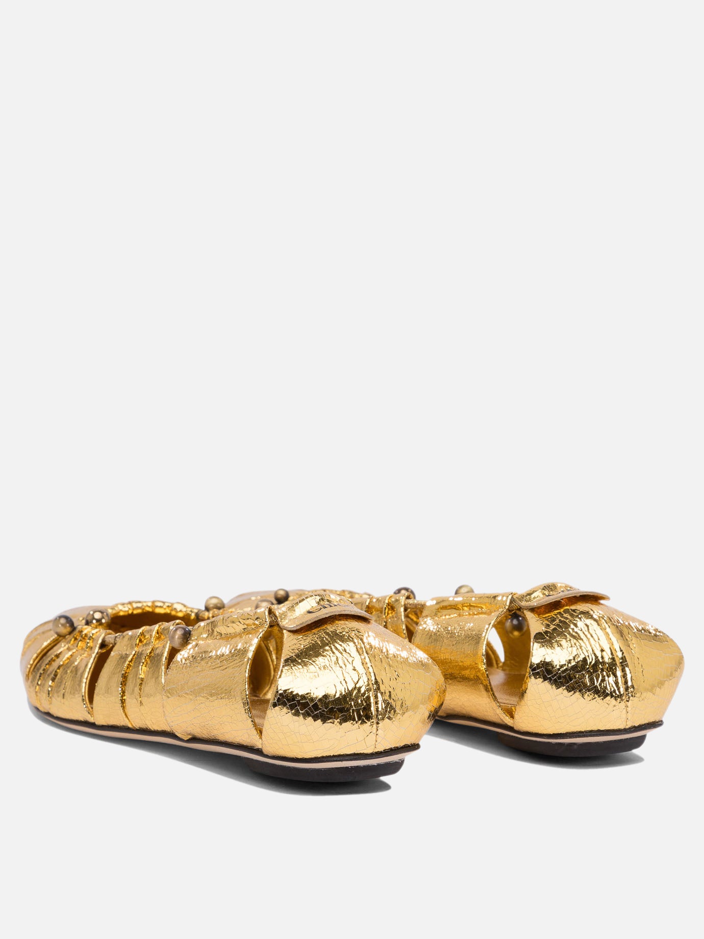 Chloé Ballet flats cut-out details 16926149_36 Gold thumbnail_4