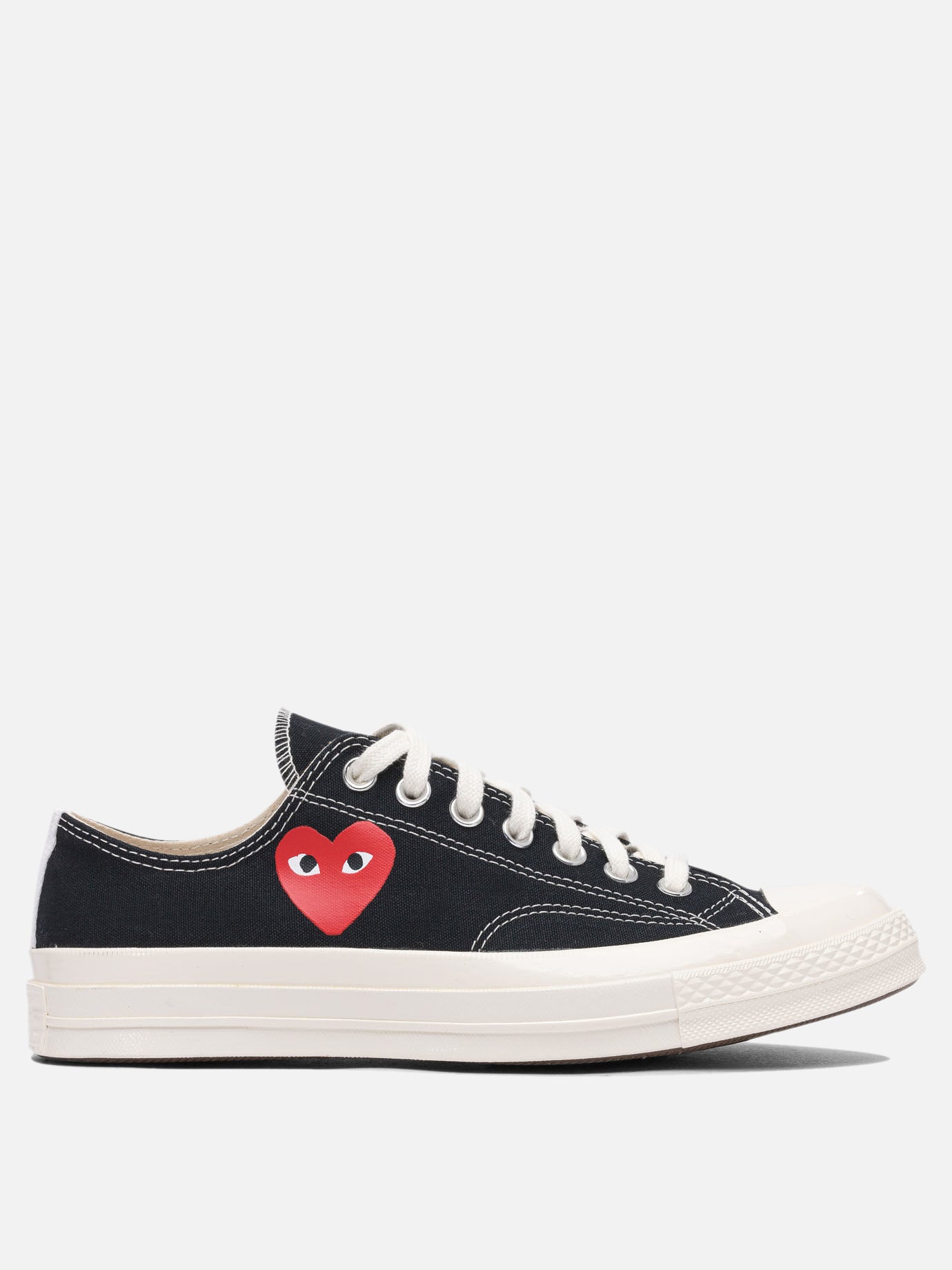Low top sneakers 100% cotton - 100% rubber  Black - Comme Des Garçons Play Men | PDP | VIETTI Online Store | thumbnail