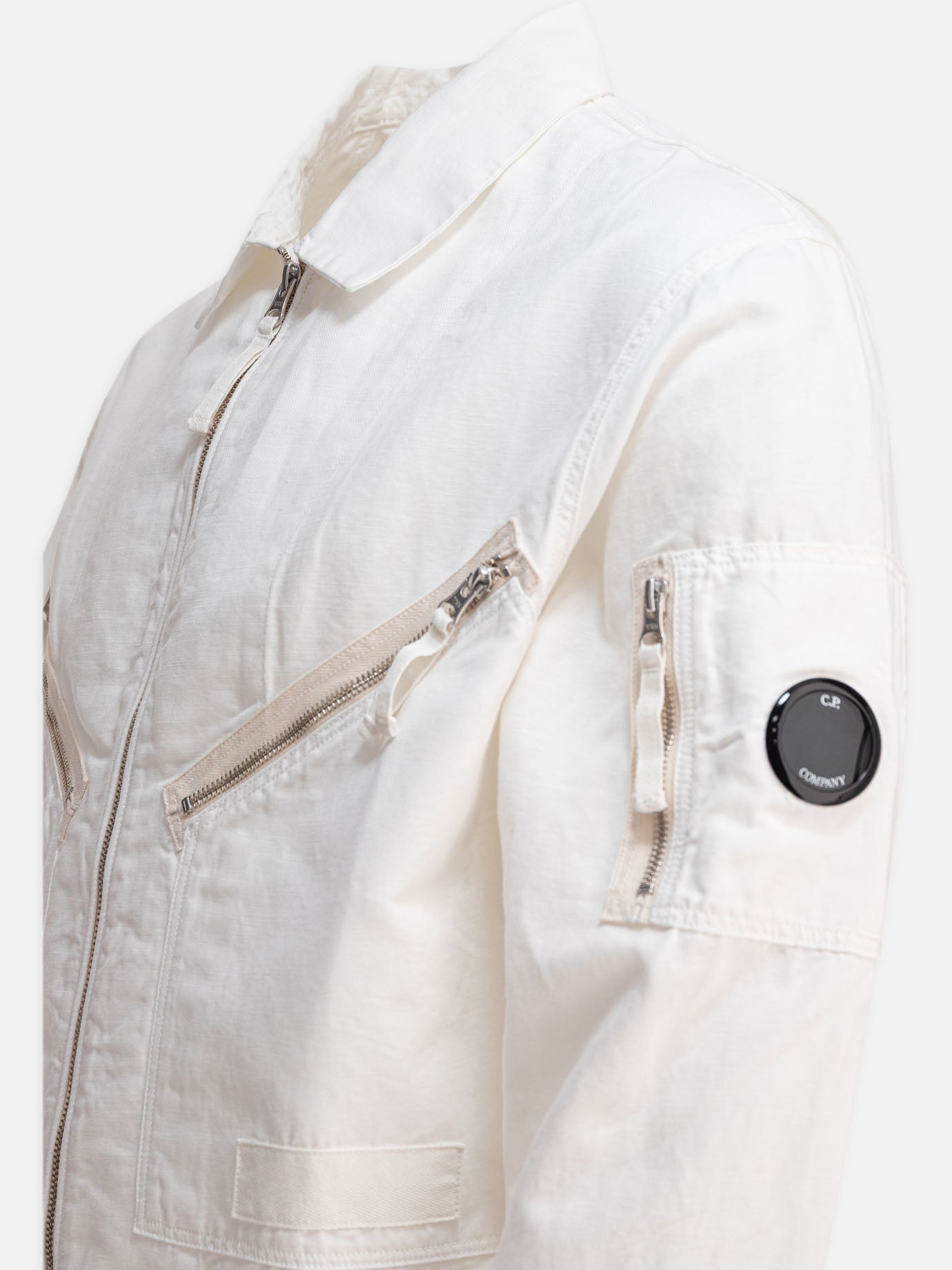 C.P. Company Cotton and linen overshirt White