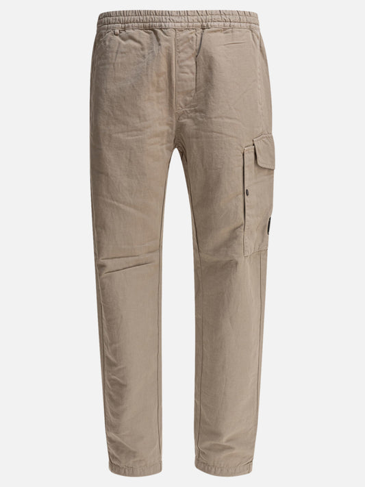 C.P. Company Pantaloni cargo in cotone e lino 15522631_48 Beige 1