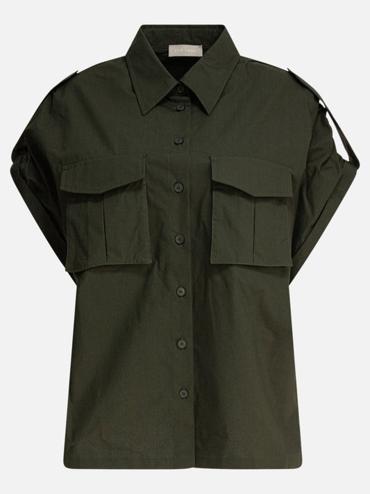 Elie Saab Camicia in popeline di cotone 16125782_38 Green 1