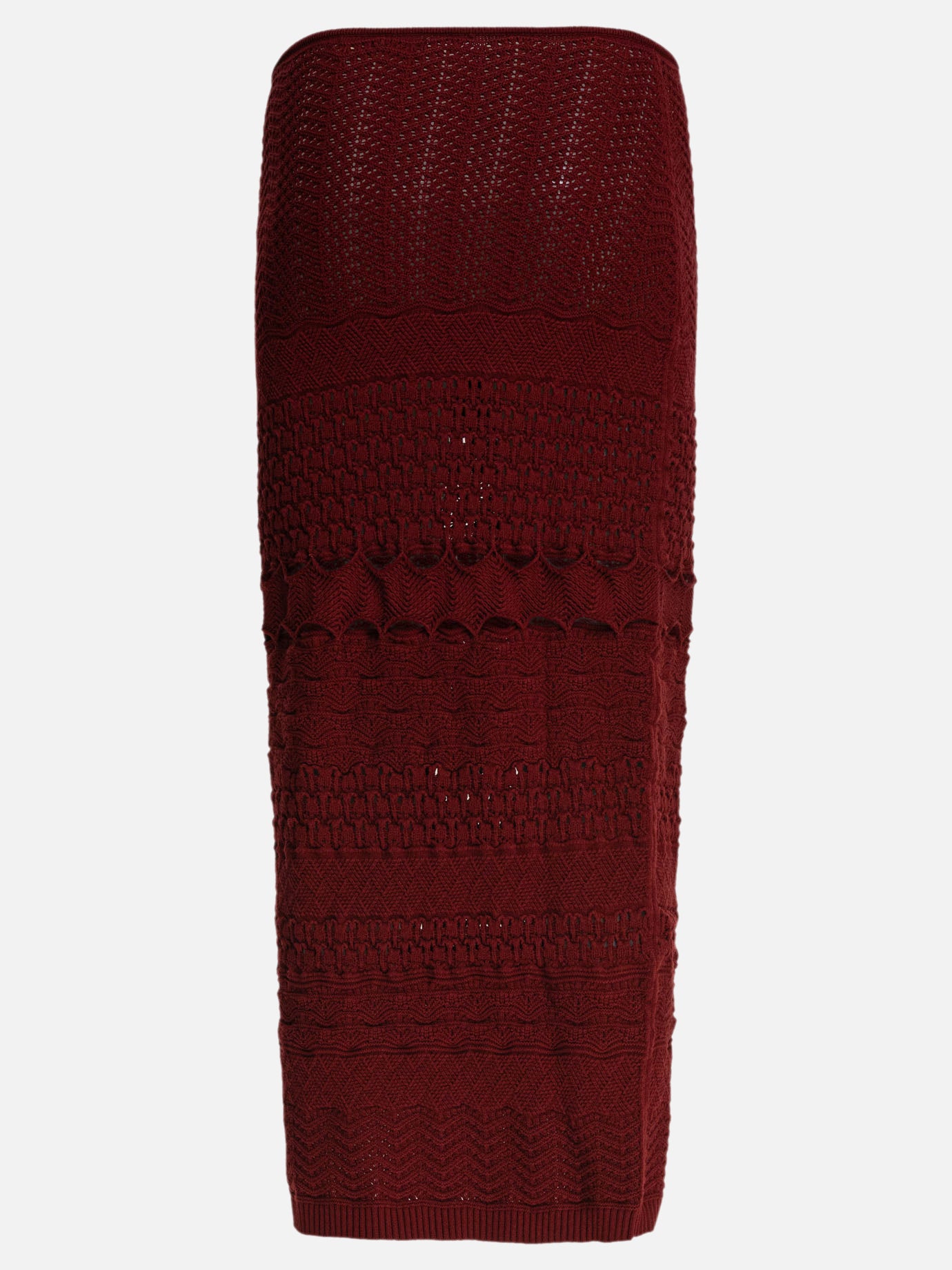 Gonne lunghe Textured knit  Bordeaux - Elie Saab Donna | PDP | VIETTI Online Store | thumbnail_2