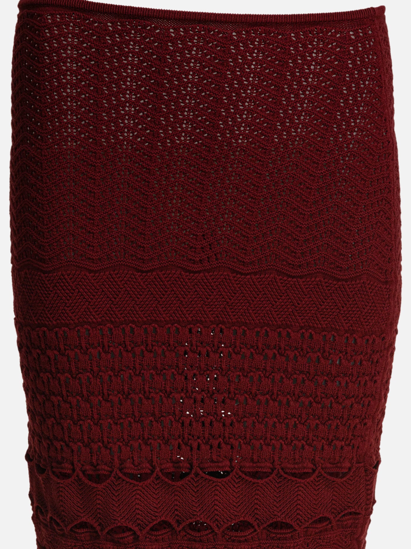 Gonne lunghe Textured knit  Bordeaux - Elie Saab Donna | PDP | VIETTI Online Store | Zoom-Modal_3
