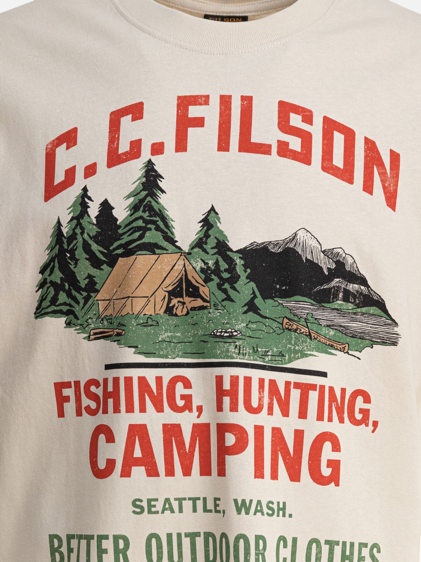 T-shirt girocollo Print  Beige - Filson Uomo | PDP | VIETTI Online Store | Zoom-Modal_3
