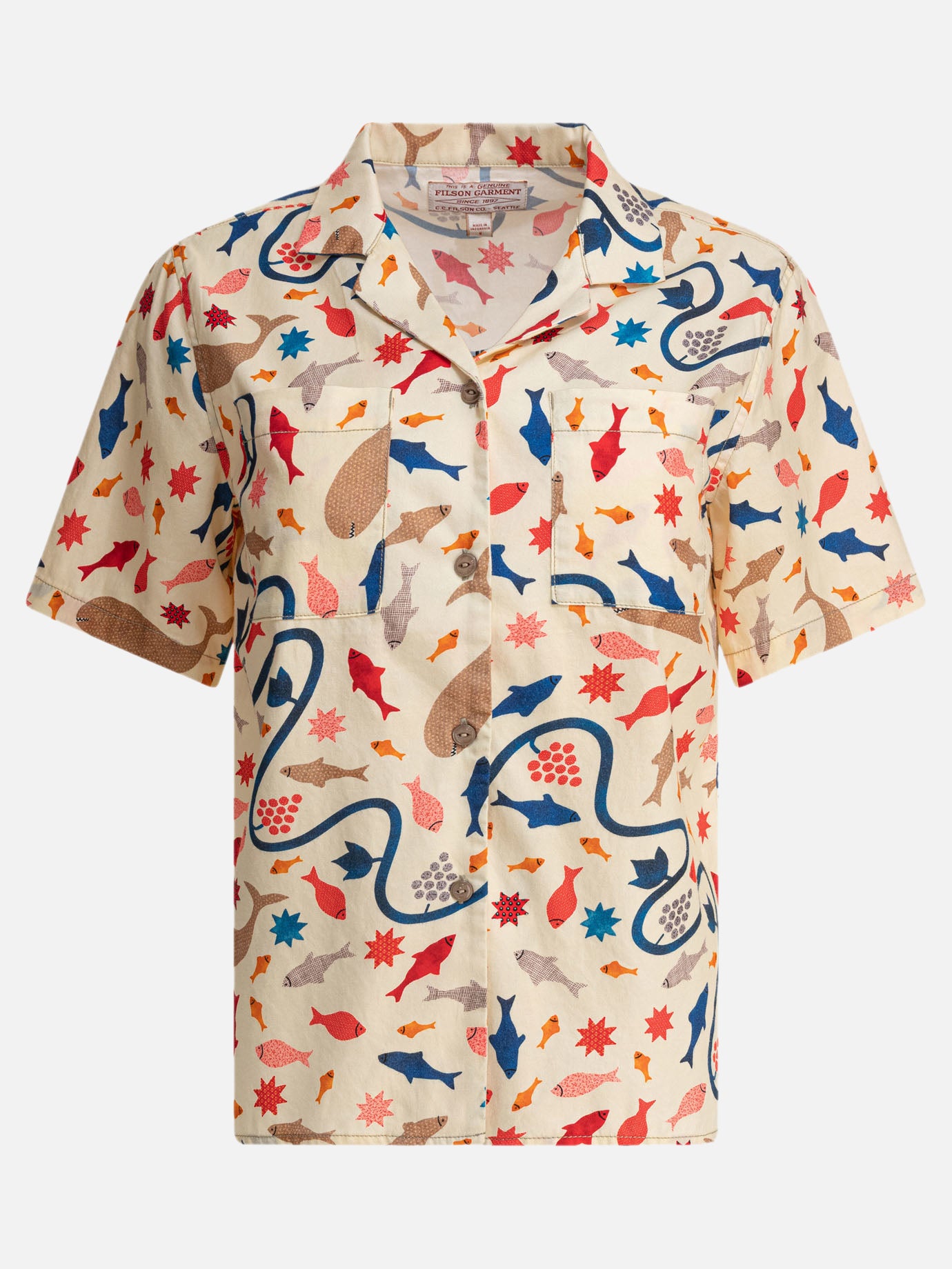 Camicie casual Print  Beige - Filson Donna | PDP | VIETTI Online Store | thumbnail