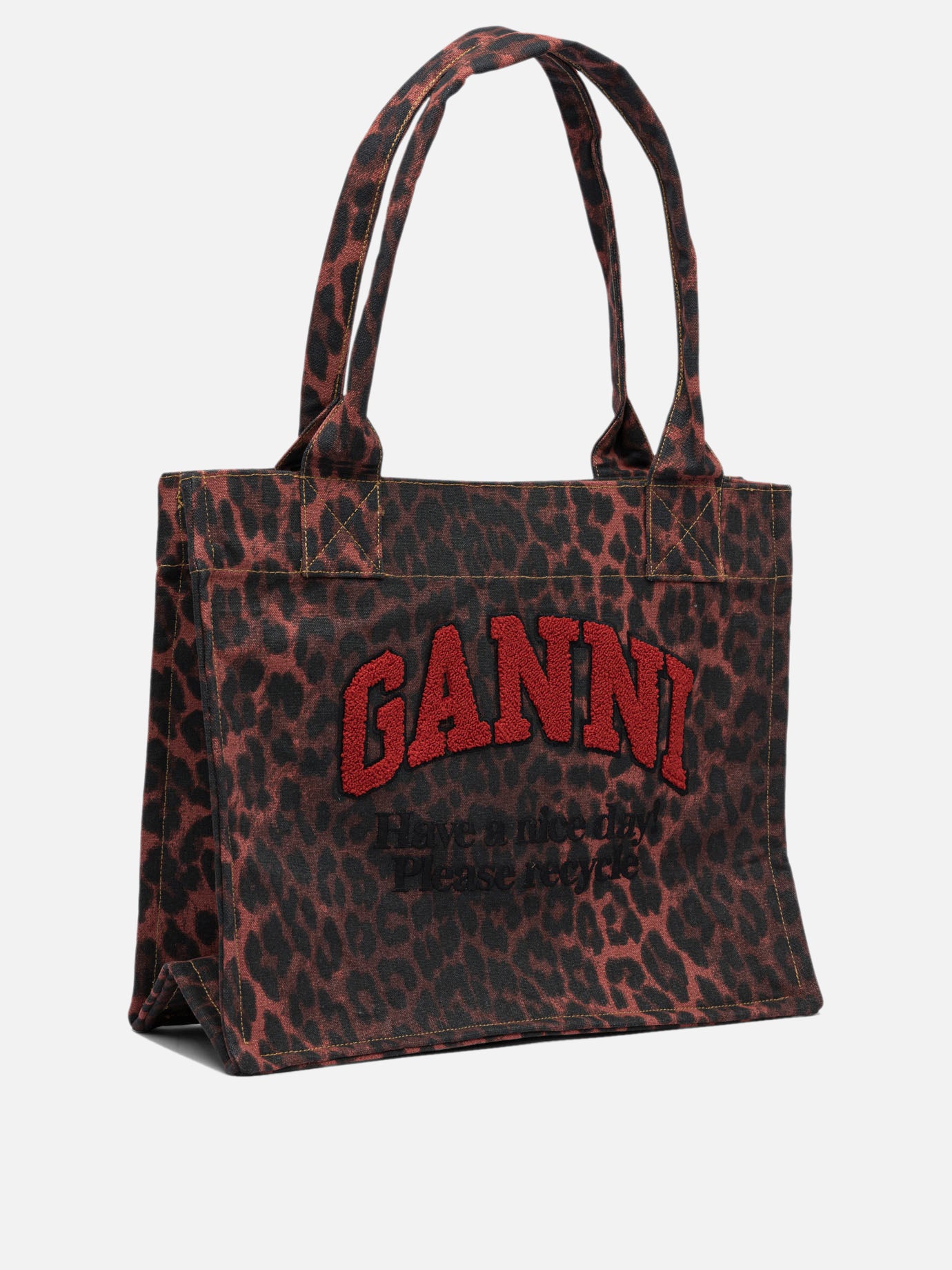 Borsa tote leopardata