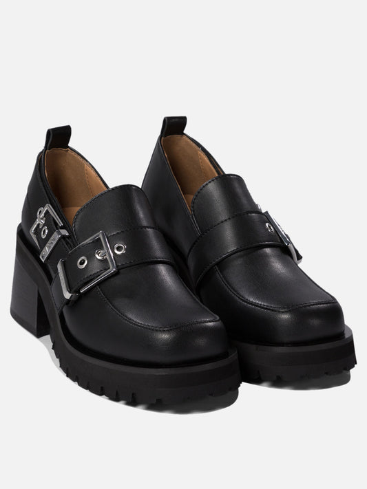 Ganni Loafers with platform and buckle 13878496_39 Black 2