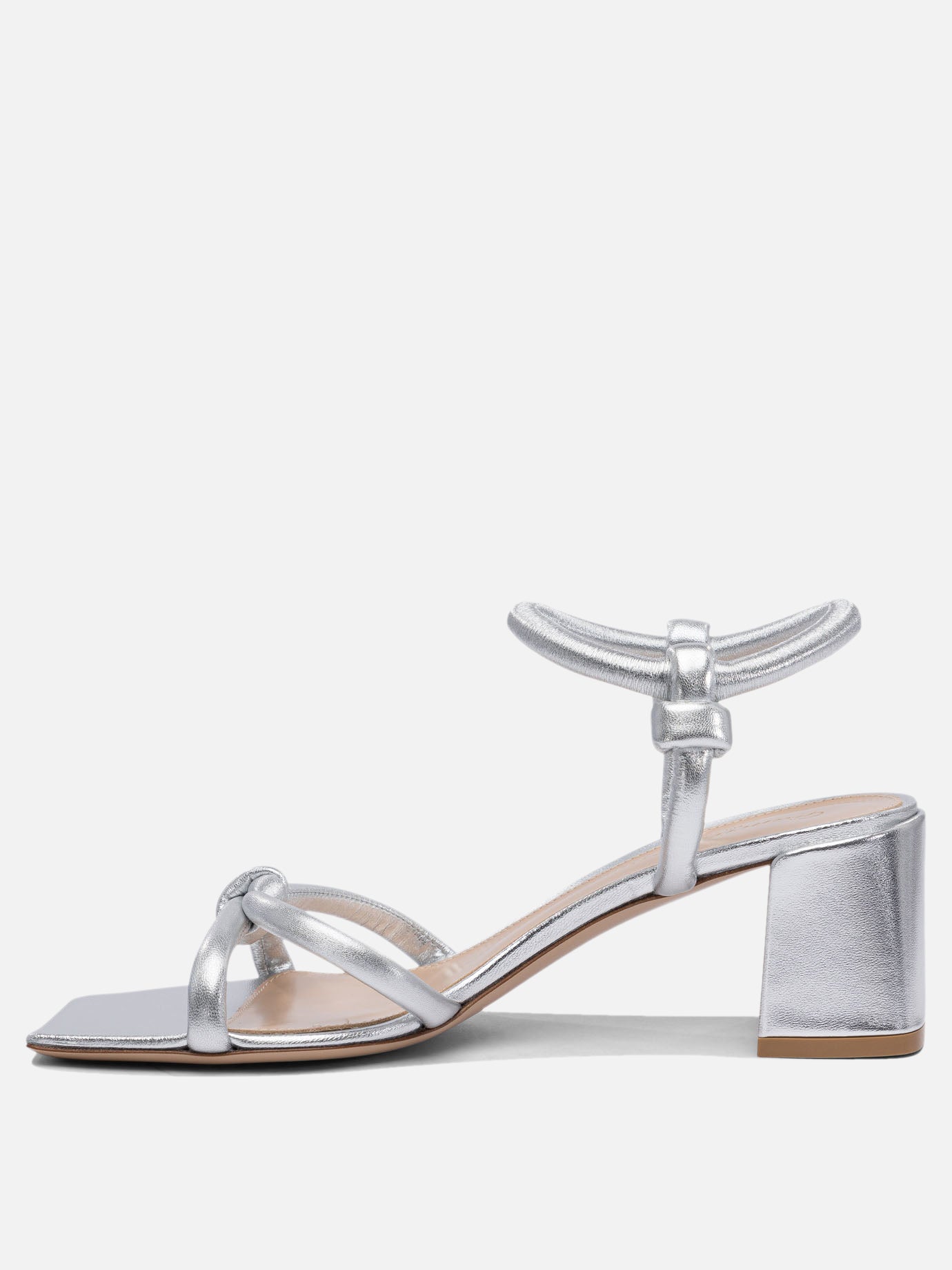 Sandali con tacco 100% leather - 100% leather  Argento - Gianvito Rossi Donna | PDP | VIETTI Online Store | Zoom-Modal_3
