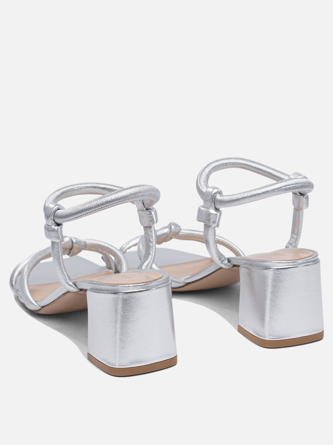 Sandali con tacco 100% leather - 100% leather  Argento - Gianvito Rossi Donna | PDP | VIETTI Online Store | Zoom-Modal_4
