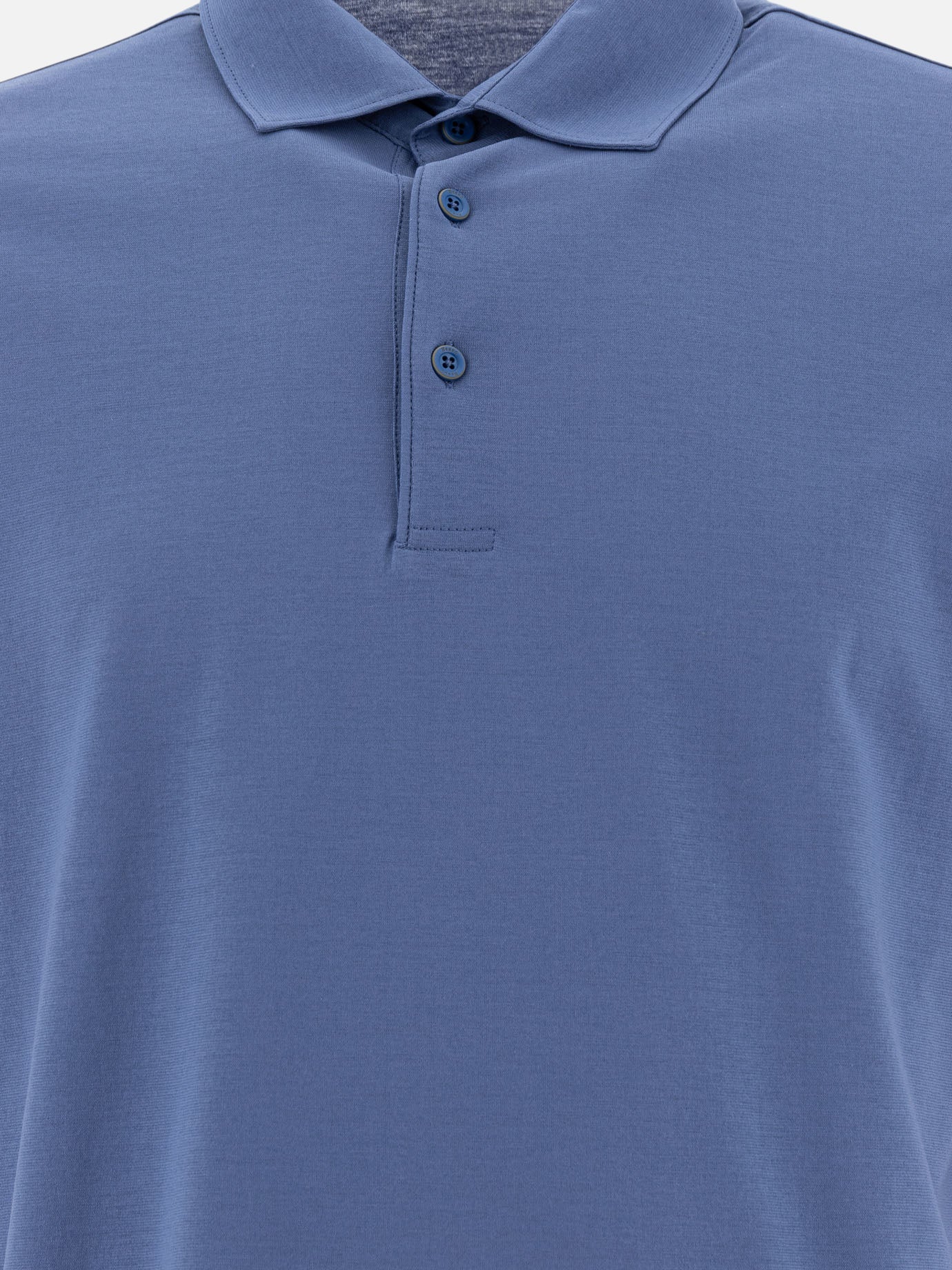 Polo shirts with buttons Solid colour  Light blue - Herno Men | PDP | VIETTI Online Store | thumbnail_3