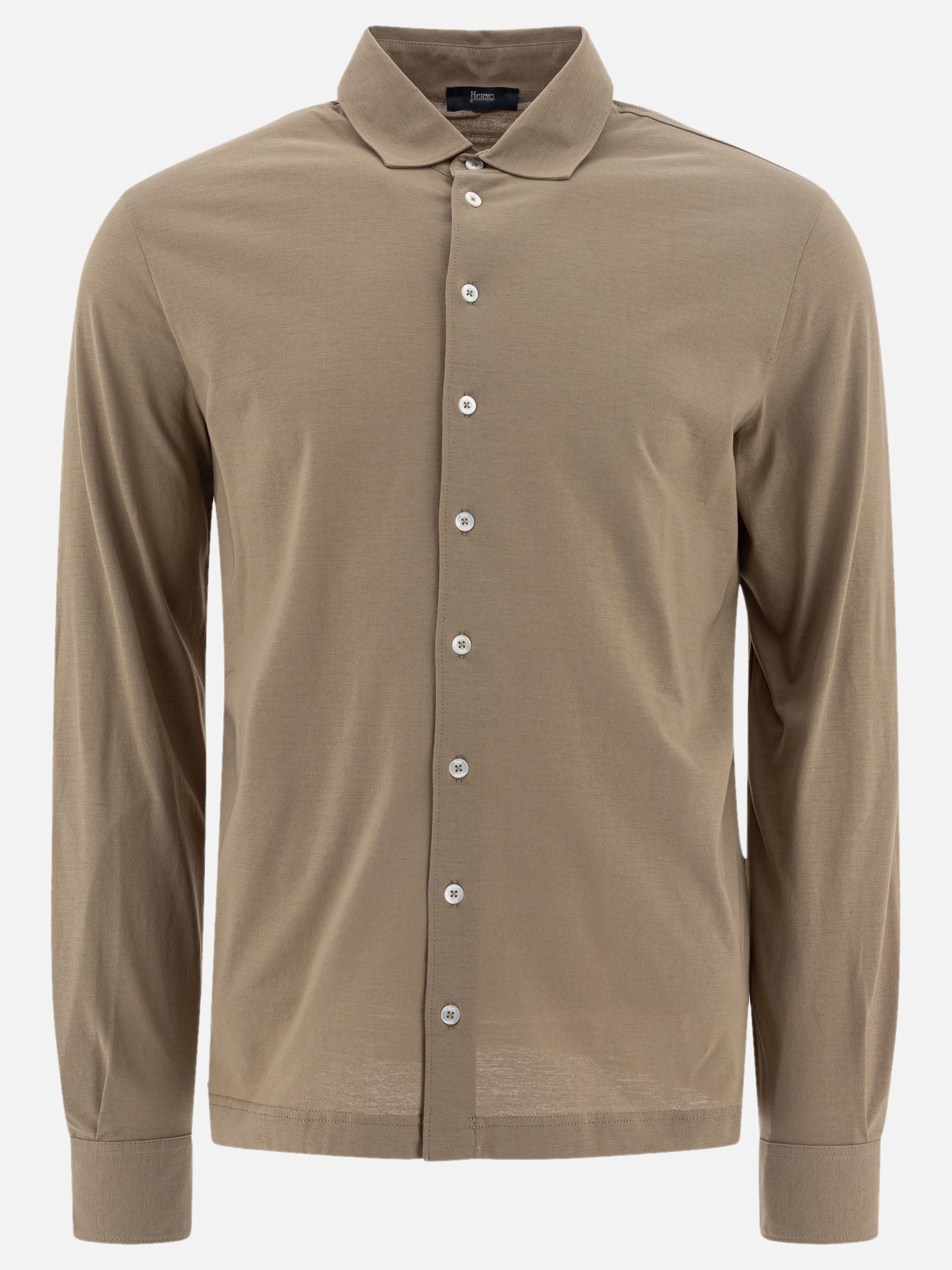 Casual shirts Solid colour  Brown - Herno Men | PDP | VIETTI Online Store | thumbnail