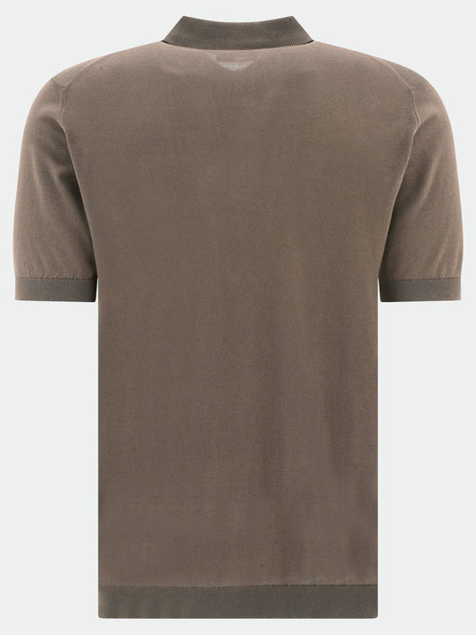 Polo con bottoni Solid colour  Marrone - John Smedley Uomo | PDP | VIETTI Online Store | 2
