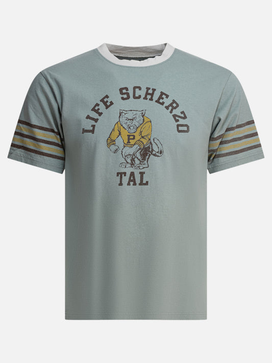 KAPITAL T-shirt "College CAT PITAL" 15402042_2 Light blue 1