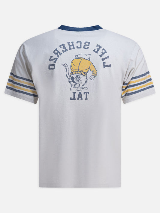 KAPITAL T-shirt "College CAT PITAL" 16406725_2 Grey 2