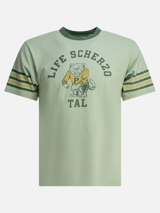 KAPITAL T-shirt "College CAT PITAL" 17712409_2 Green 1