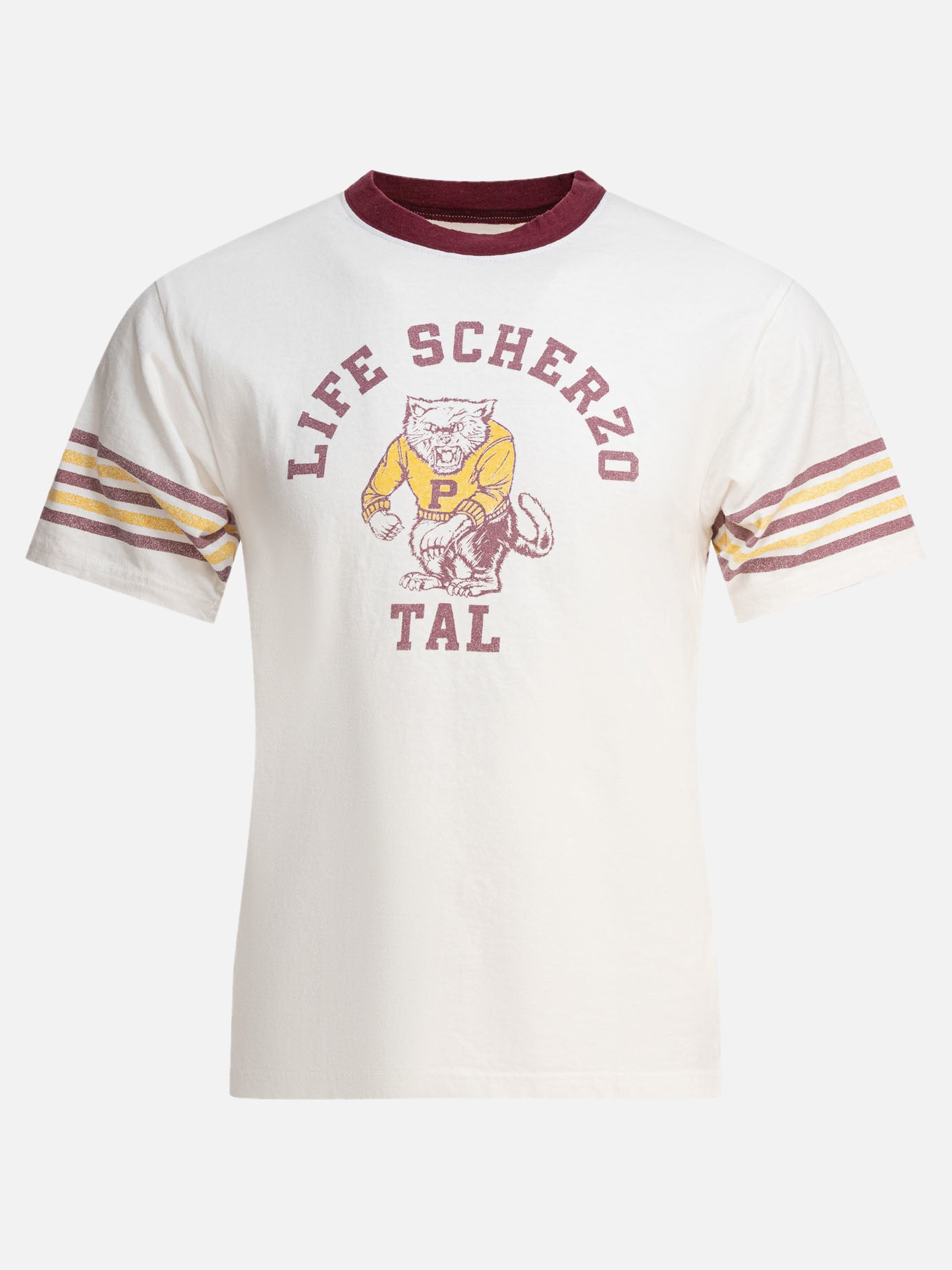 KAPITAL T-shirt &quot;College CAT PITAL&quot; 16430491_2 White thumbnail_1