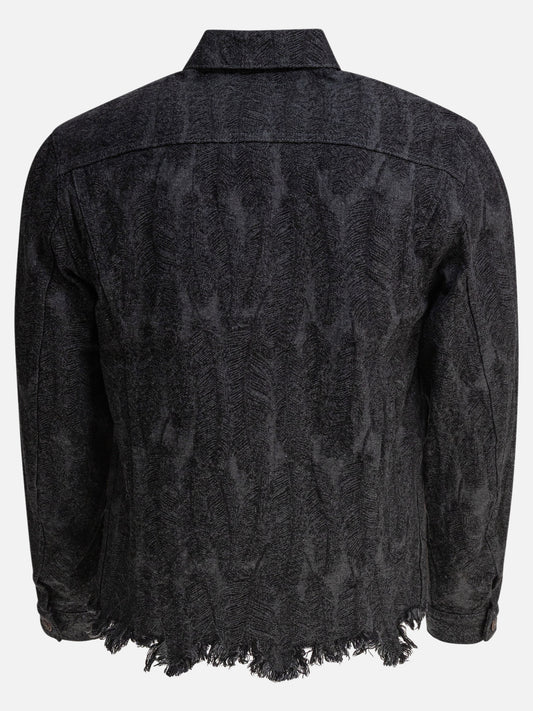 KAPITAL Giacca in denim con piume 27715941_3 Black 2