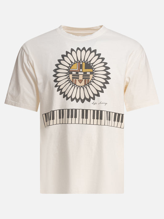 KAPITAL T-shirt "Piano & Sun Face" 10543505_S Beige 1