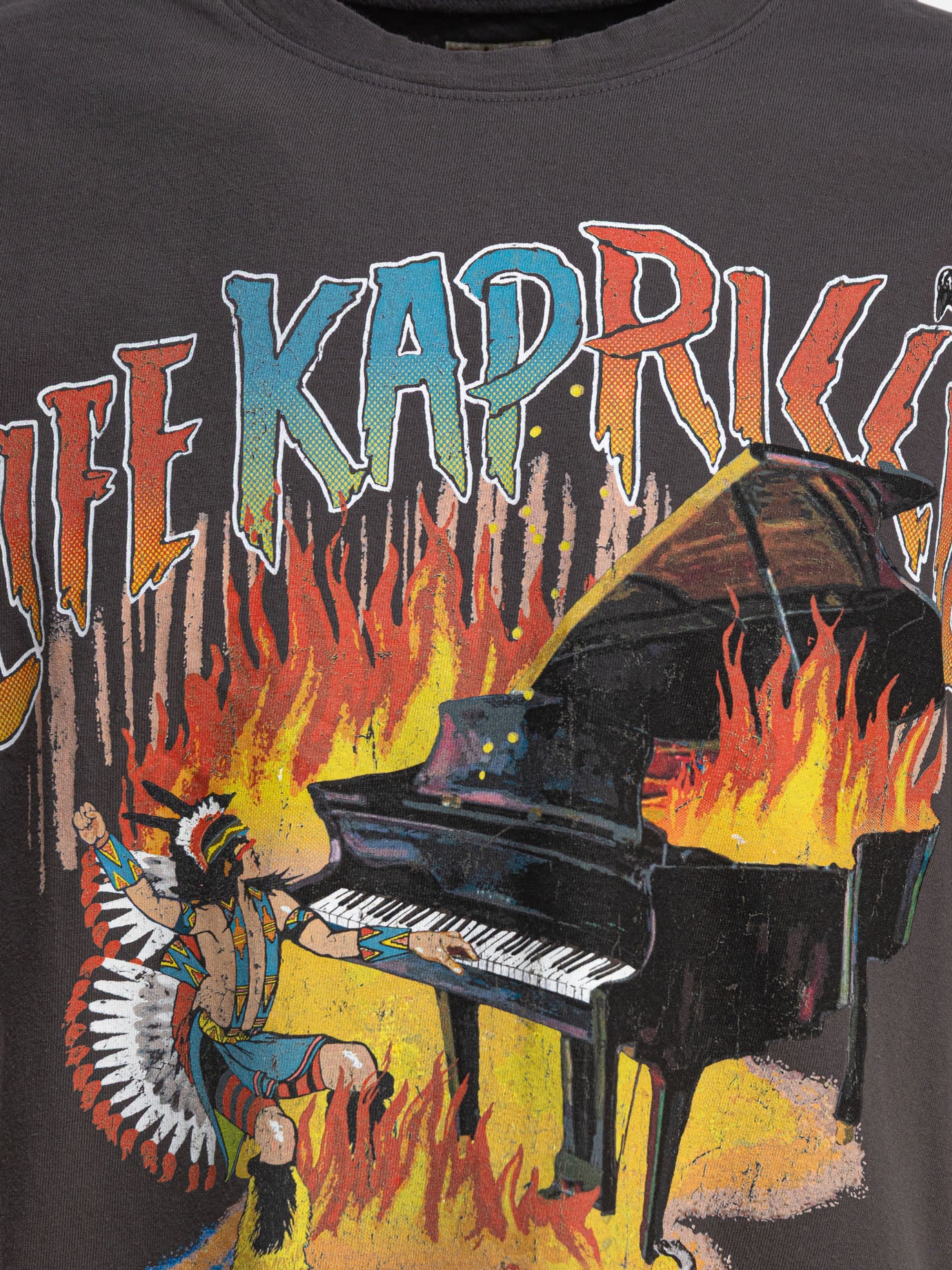 KAPITAL T-shirt &quot;Burning&quot; 16706823_S Grey thumbnail_3