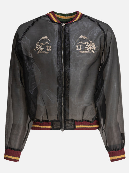 KAPITAL Bomber jacket "Sheer Pearl Mosquito Guard" 10689011_2 Black 1