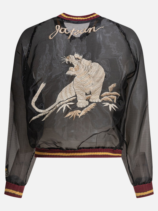 KAPITAL Bomber jacket "Sheer Pearl Mosquito Guard" 10689011_2 Black 2