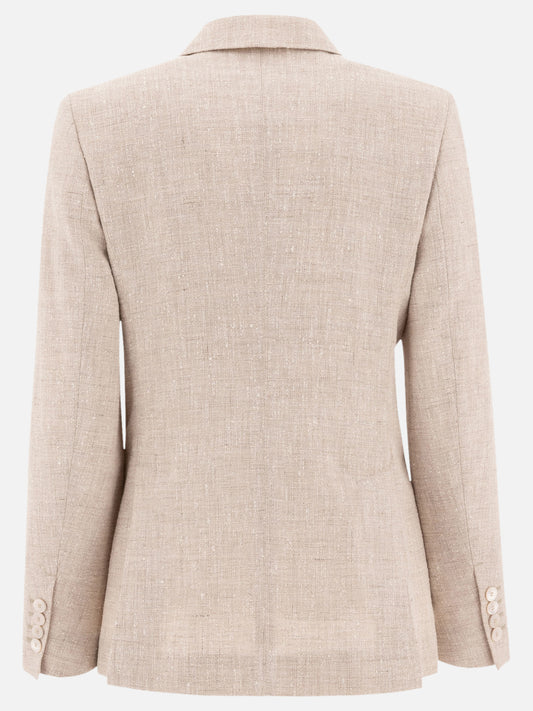 Max Mara Blazer doppiopetto in frisé 13289072_38 Beige 2