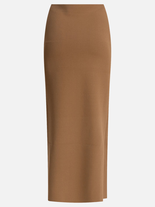 Max Mara Gonna in viscosa crêpe 18744897_S Brown 2