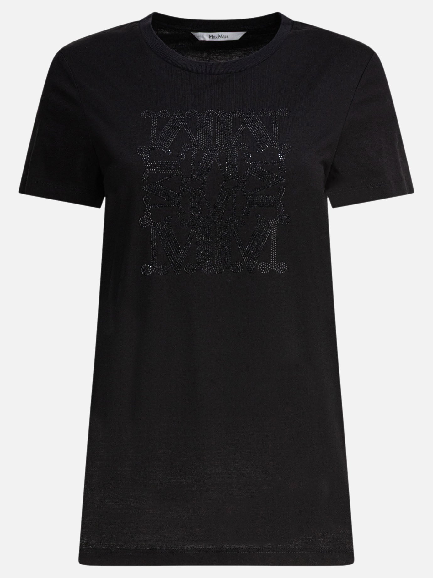 T-shirt girocollo Logo  Nero - Max Mara Donna | PDP | VIETTI Online Store | thumbnail