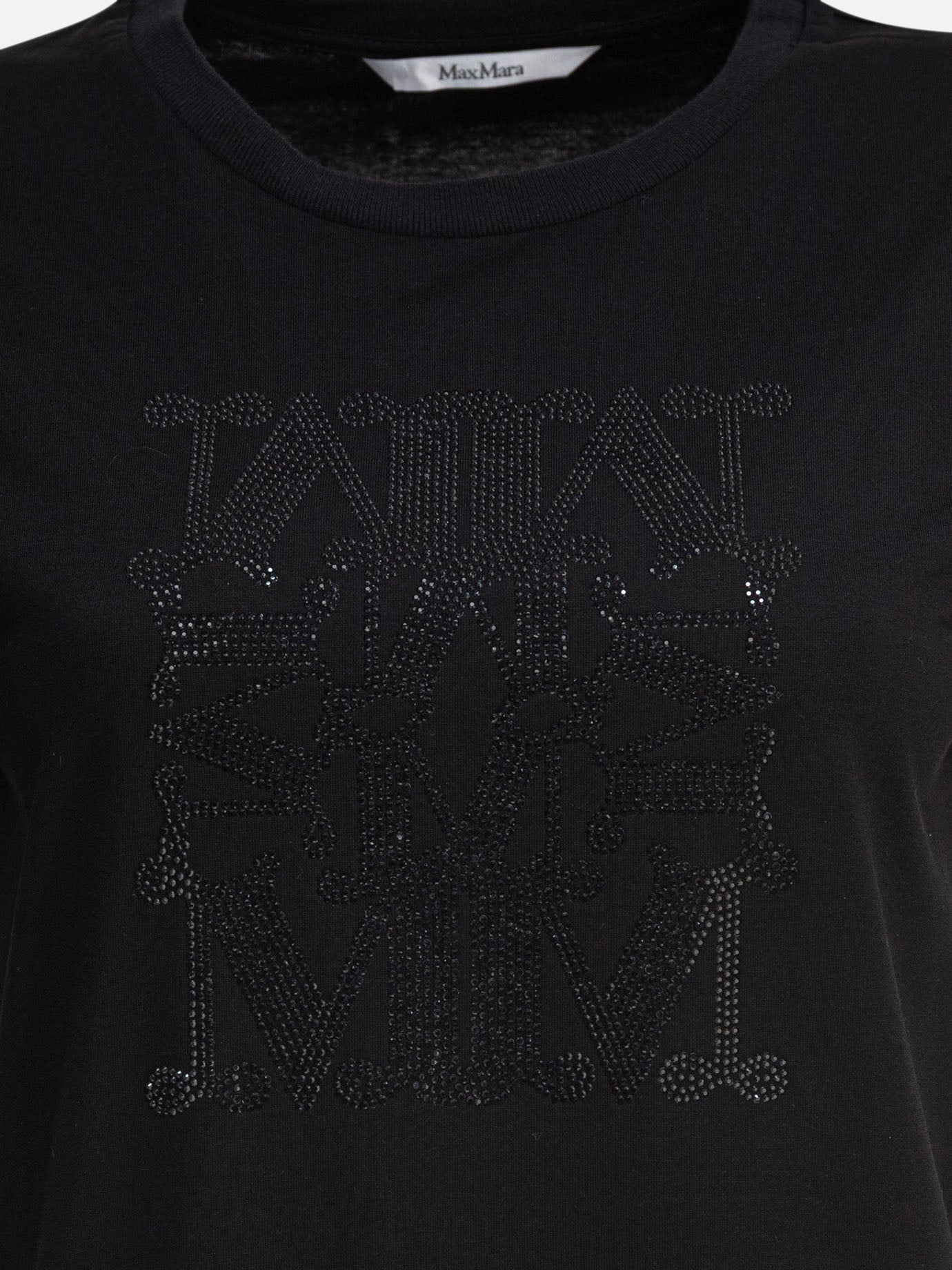 T-shirt girocollo Logo  Nero - Max Mara Donna | PDP | VIETTI Online Store | thumbnail_3