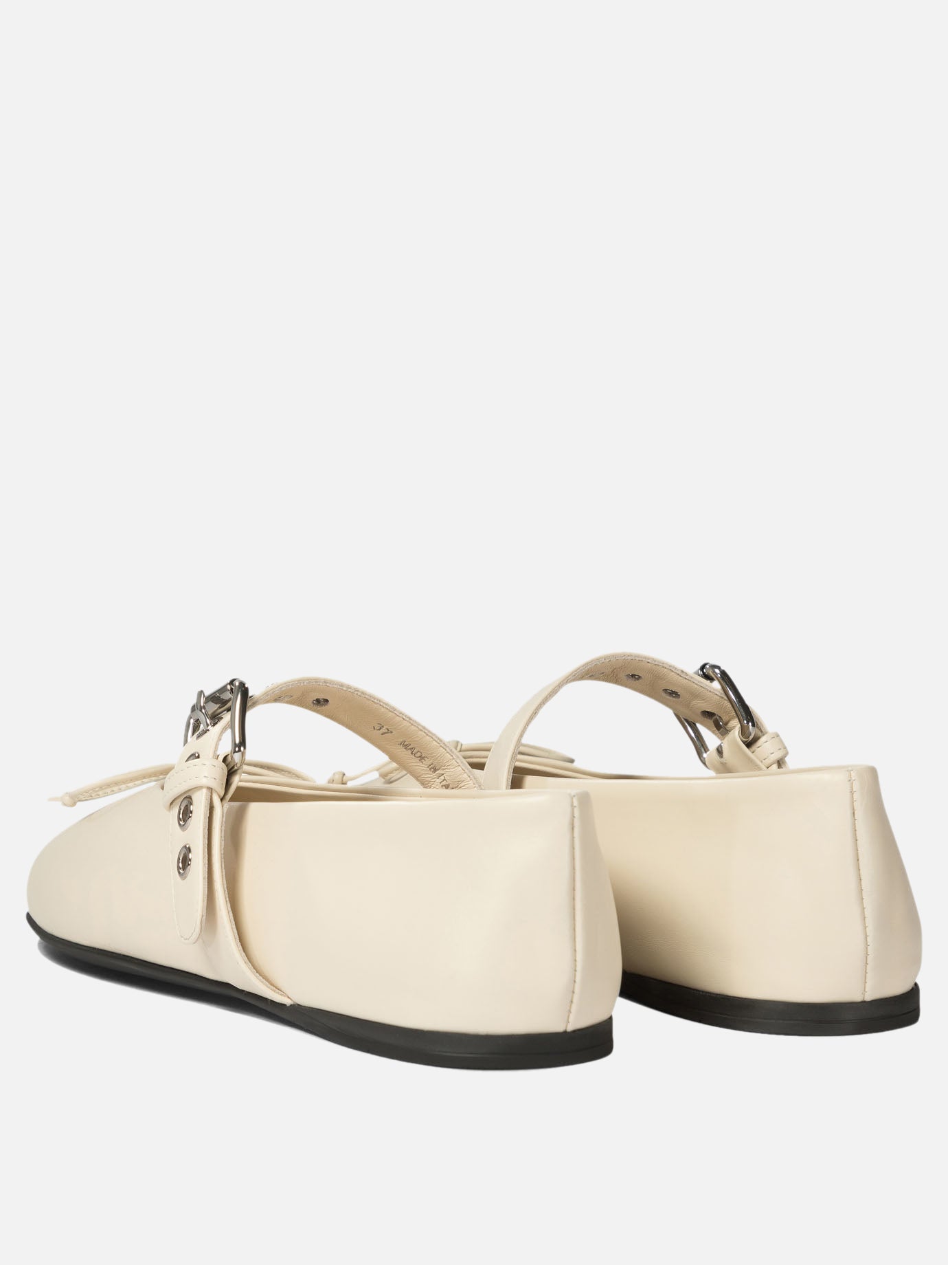 Miu Miu Leather ballet flats White