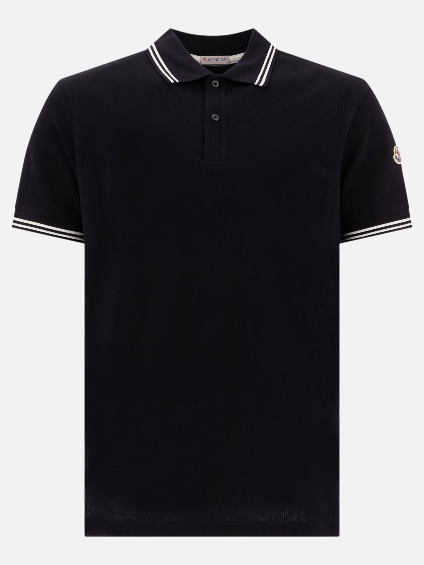 Polo shirts with buttons Logo  Blue - Moncler Men | PDP | VIETTI Online Store | thumbnail