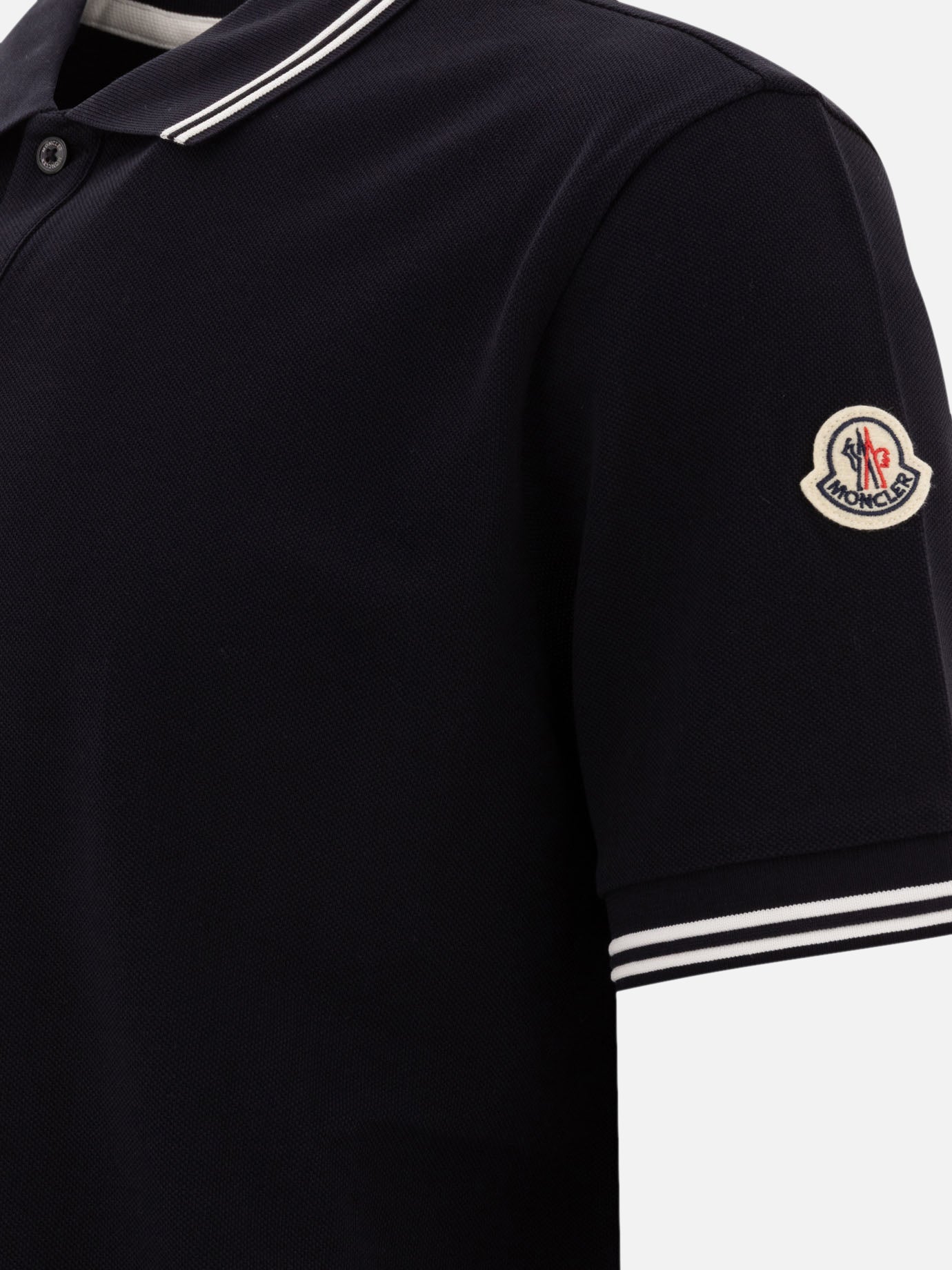 Polo shirts with buttons Logo  Blue - Moncler Men | PDP | VIETTI Online Store | thumbnail_4