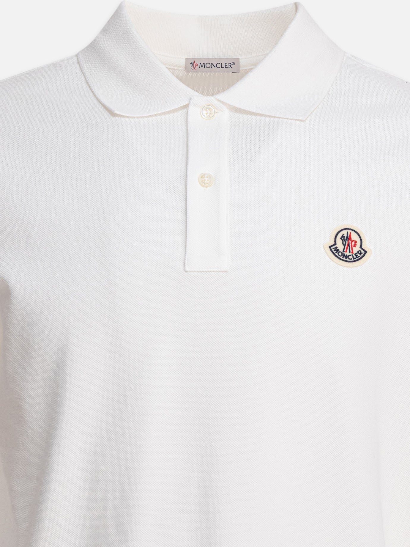 Polo shirts with buttons Logo  White - Moncler Men | PDP | VIETTI Online Store | thumbnail_3