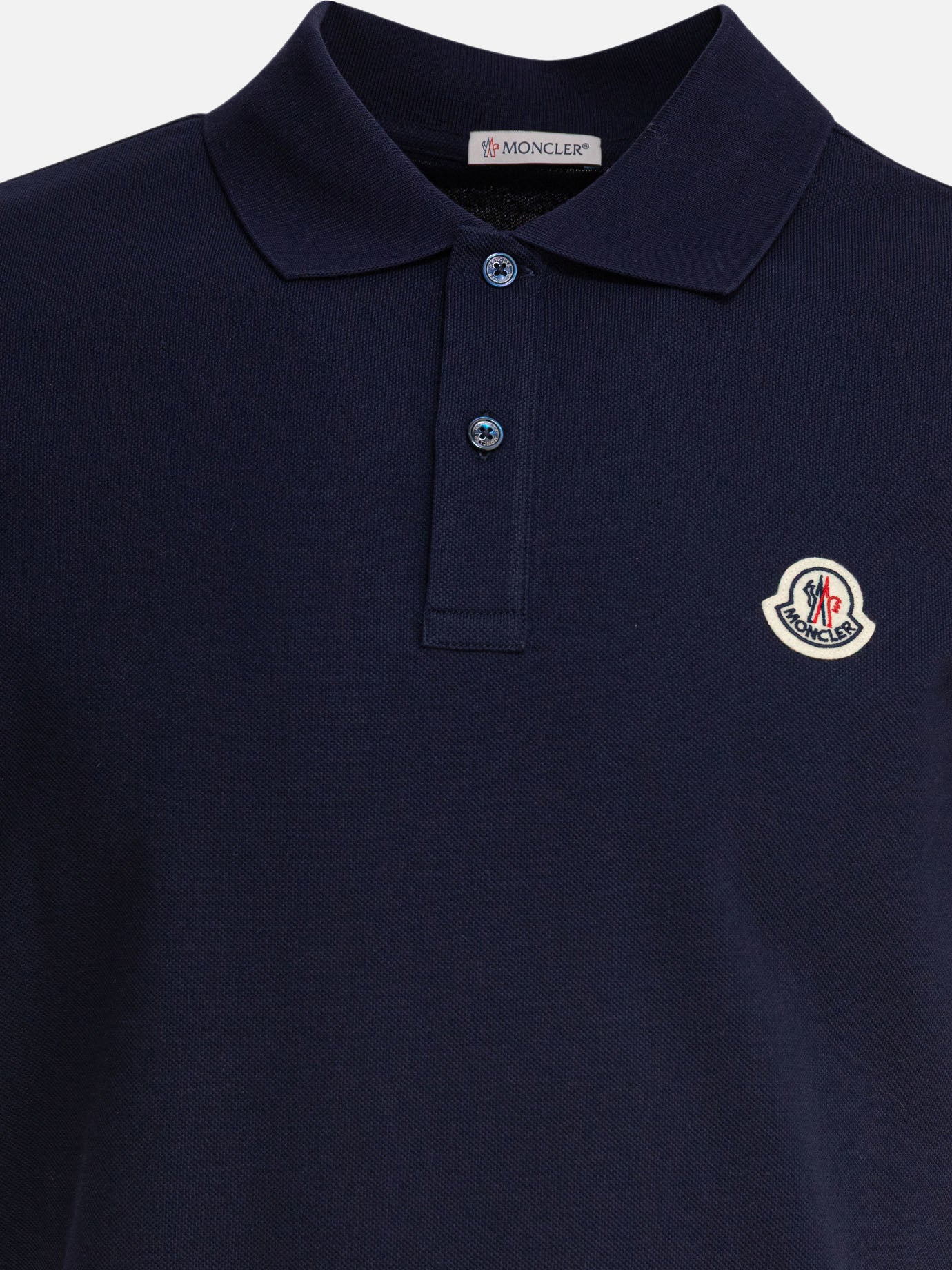 Polo shirts with buttons Logo  Blue - Moncler Men | PDP | VIETTI Online Store | thumbnail_3