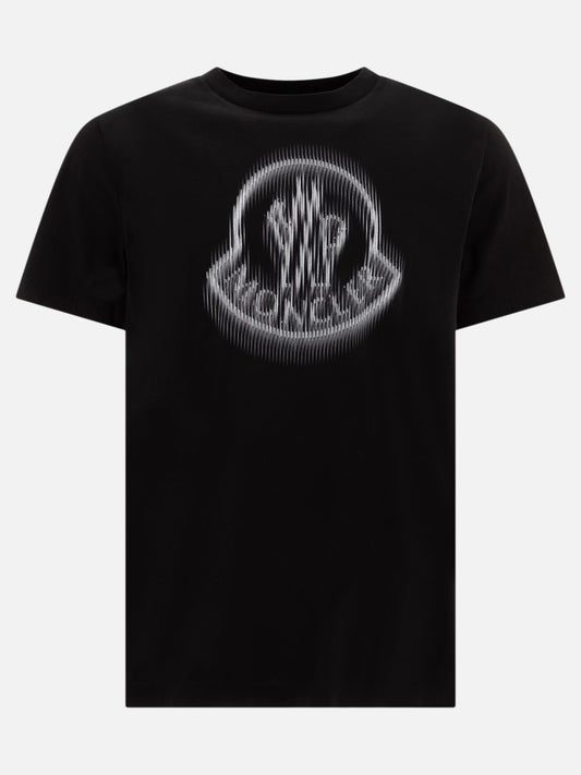 Moncler T-shirt con logo sfumato 16179495_S Black 1