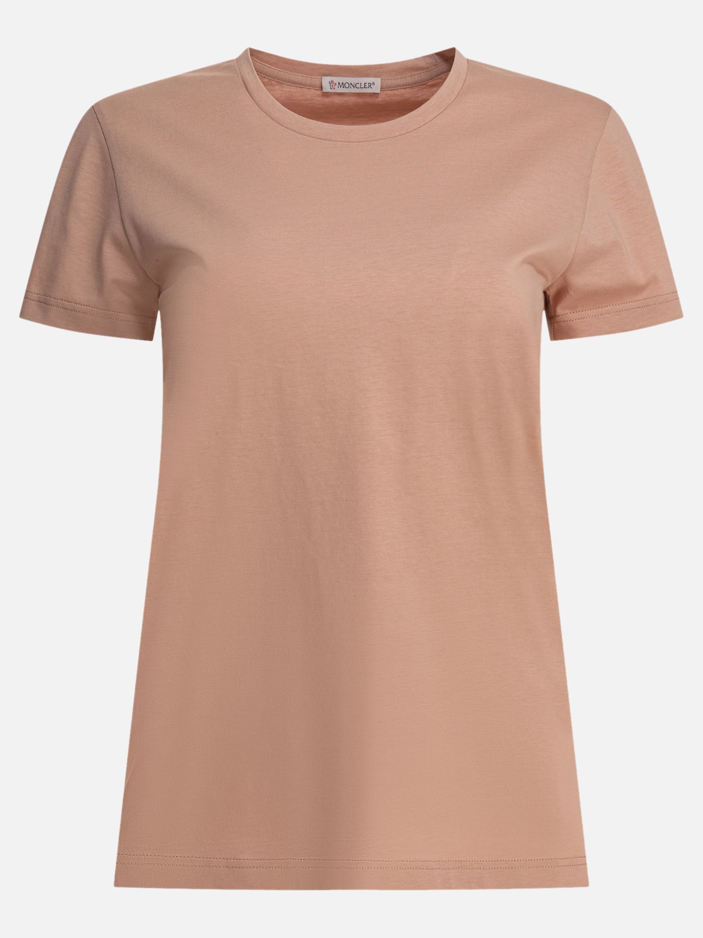 Moncler T-shirt with logo patch 19986806_XS Pink thumbnail_1