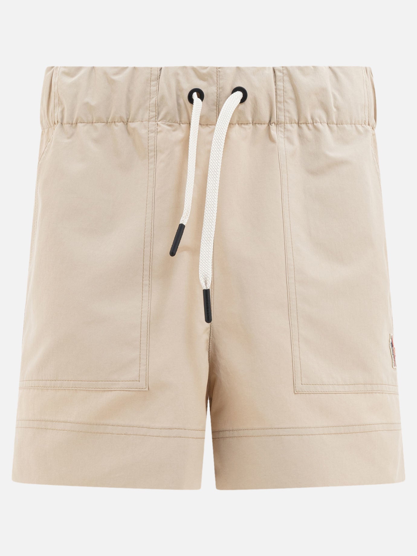 Moncler Grenoble Shorts in technical froissé Beige