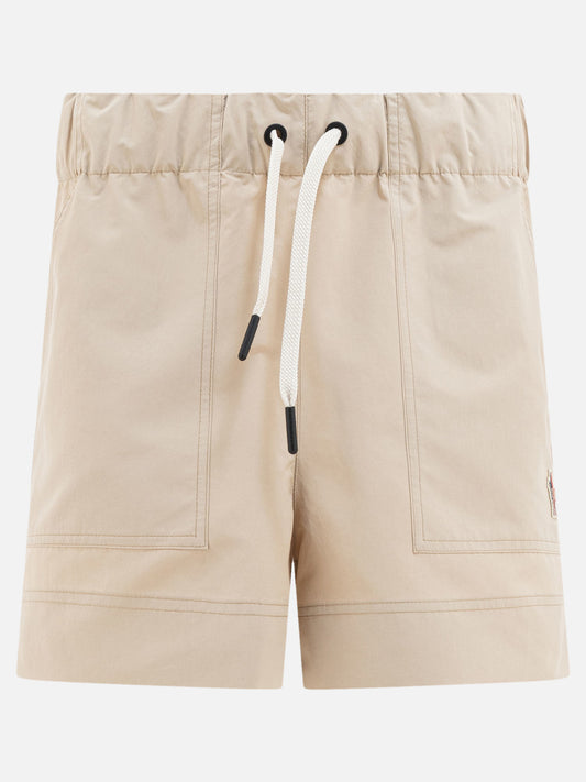 Moncler Grenoble Short in froissè tecnico 10087919_XS Beige 1